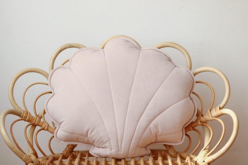 powder pink velvet shell cushion 985838