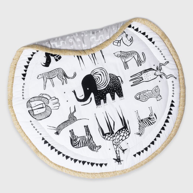 safari animals organic playmat for baby tummy time play 3