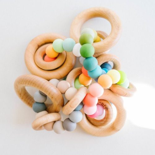 saturn ring wooden baby teether by bannor toys 397211