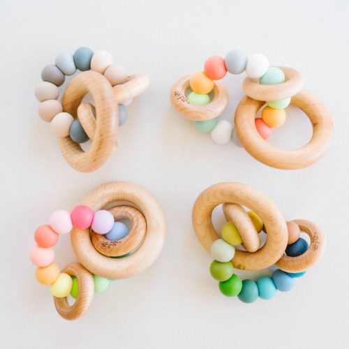 saturn ring wooden baby teether by bannor toys 495409