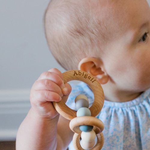 saturn ring wooden baby teether by bannor toys 627427