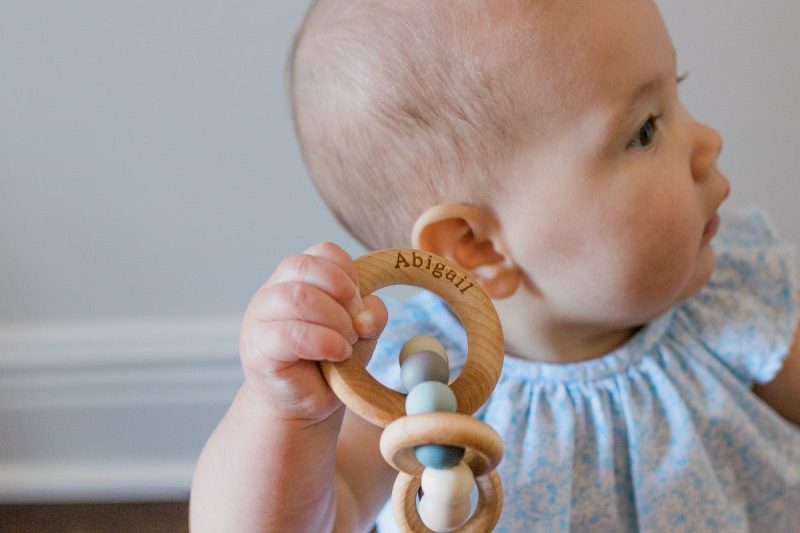 saturn ring wooden baby teether by bannor toys 627427