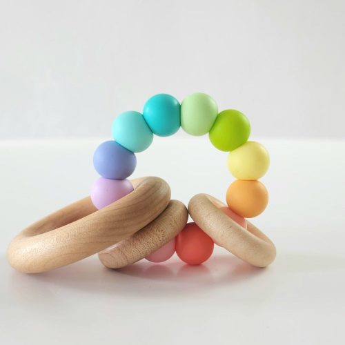 saturn ring wooden baby teether by bannor toys 781845