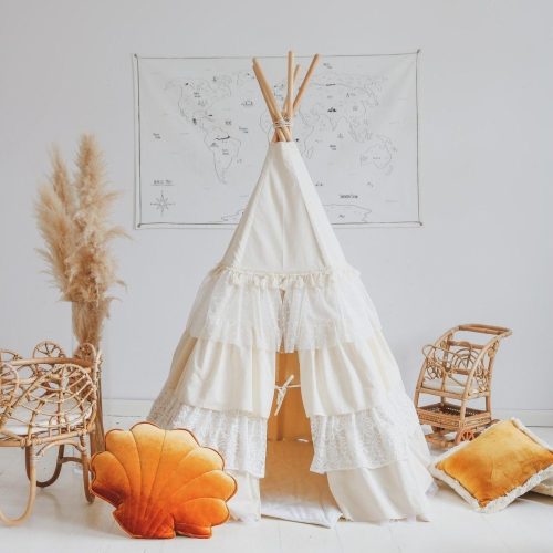 shabby chic teepee tent with frills 150482