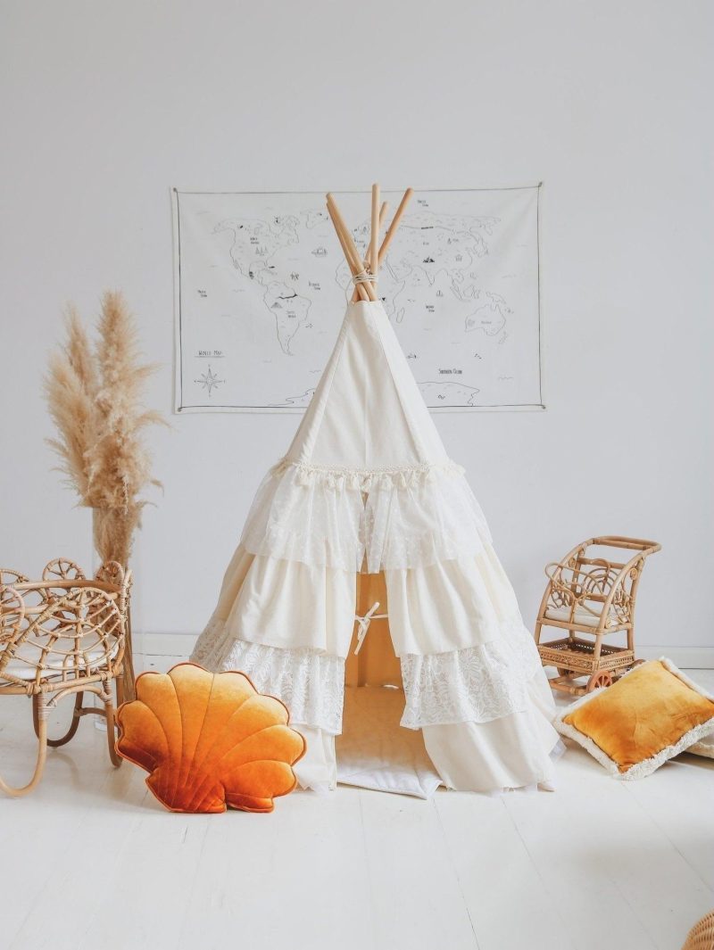 shabby chic teepee tent with frills 150482