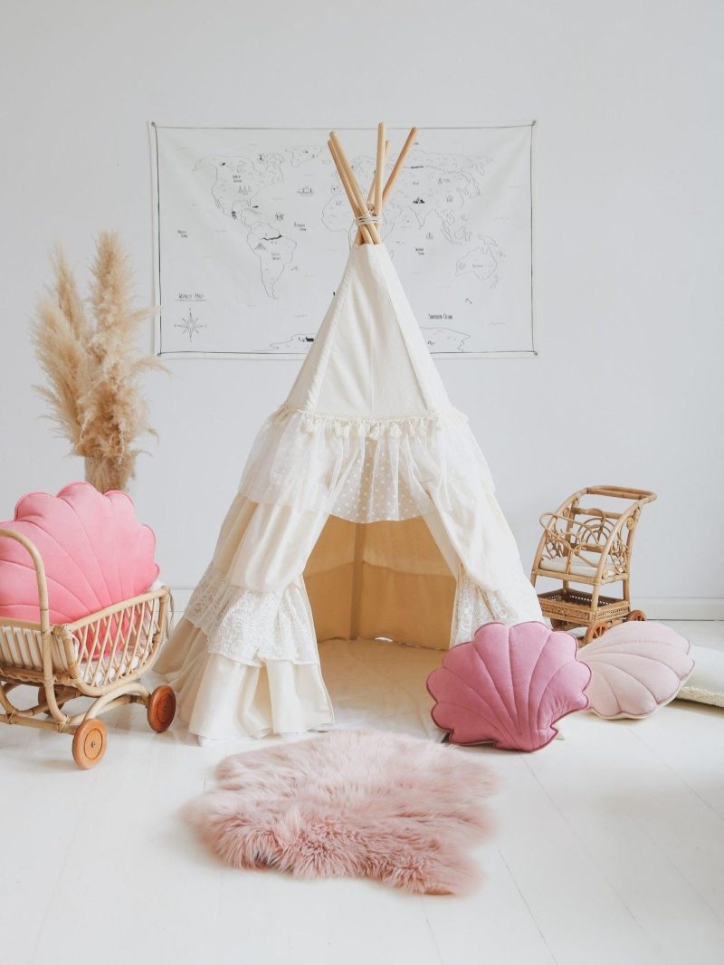 shabby chic teepee tent with frills 759648