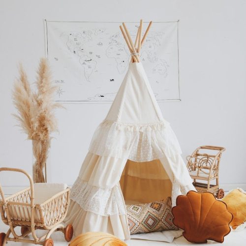 shabby chic teepee tent with frills 829665