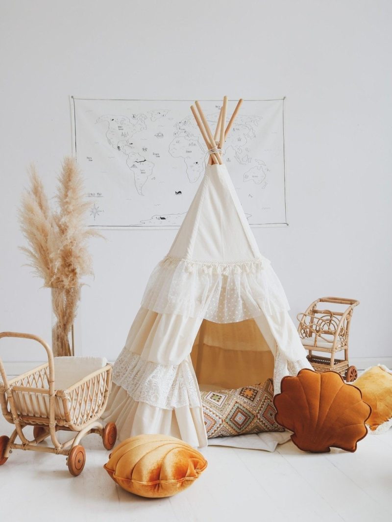 shabby chic teepee tent with frills 829665