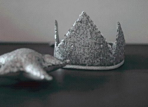 silver sequins crown 880221