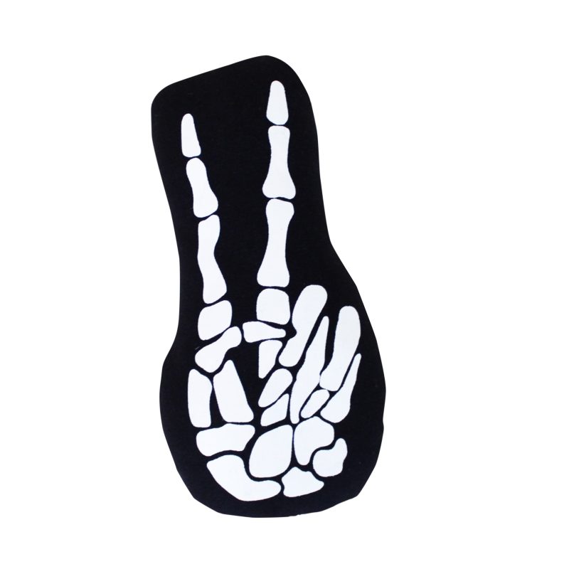 skeletonpeacesignpillow