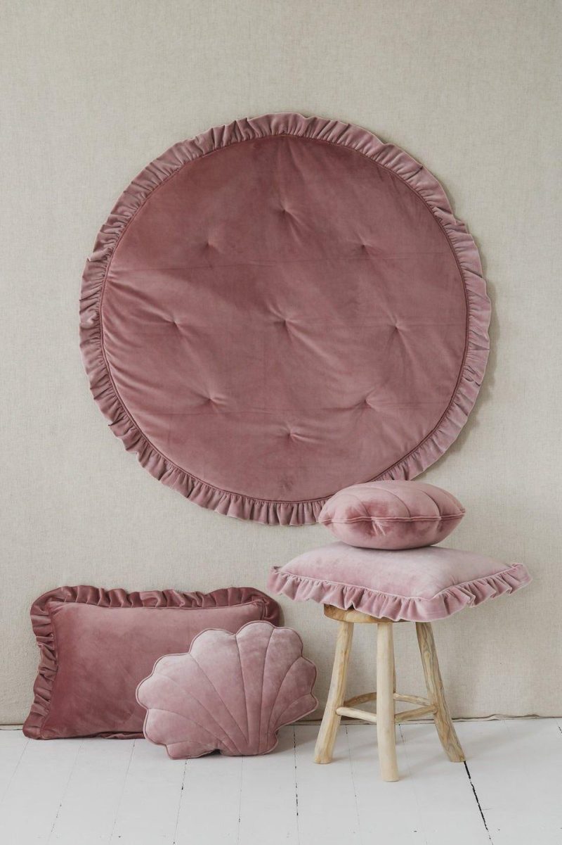 soft velvet shell cushion light pink 959188