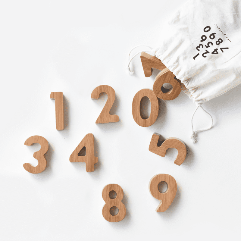 sustainable wood numbers learning tool preschool kids