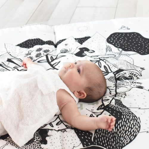 wee gallery forest organic cotton playmat for baby kids