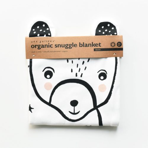 wee gallery organic bear blankie keepsake blanket