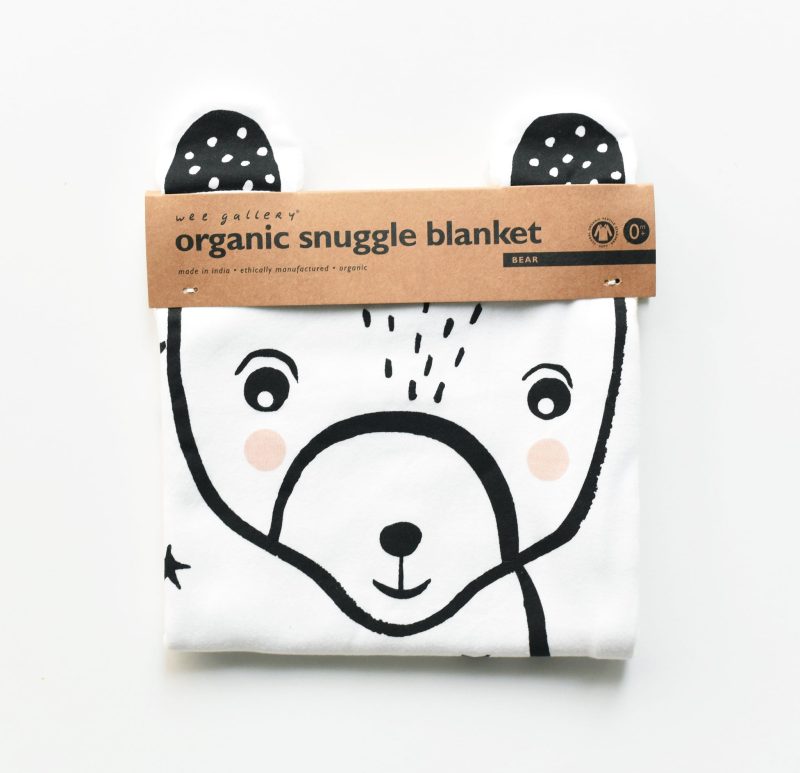 wee gallery organic bear blankie keepsake blanket