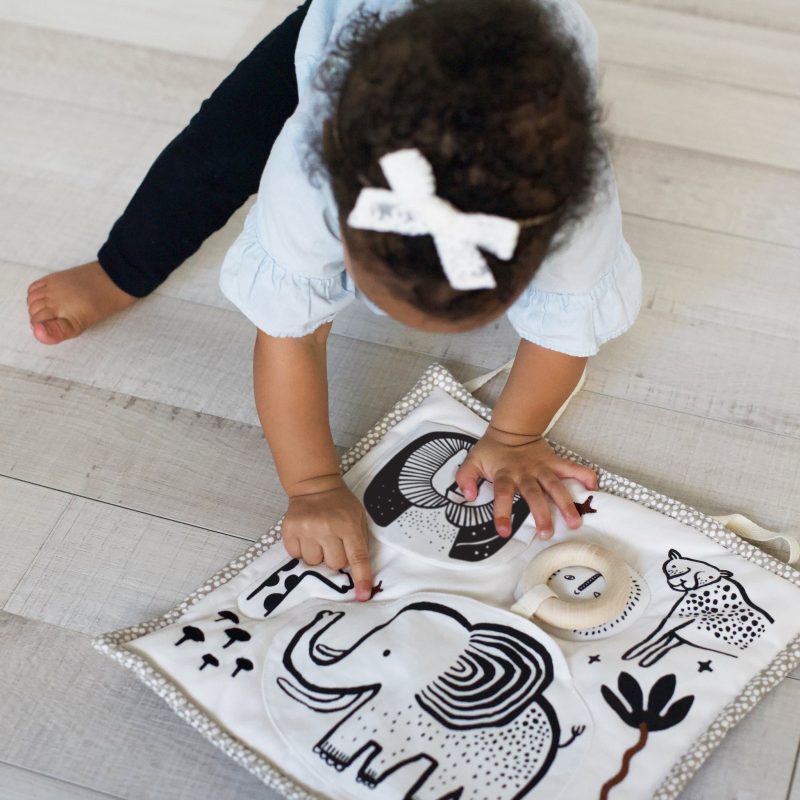 wee gallery organic cotton play activity mat for baby safari 2copy